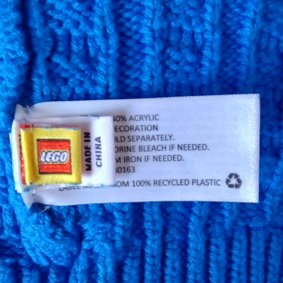 Lego X Target Collection TODDLER Beanie Hat Knit Minifigure Patch 2T-5T Blue - Picture 8 of 9